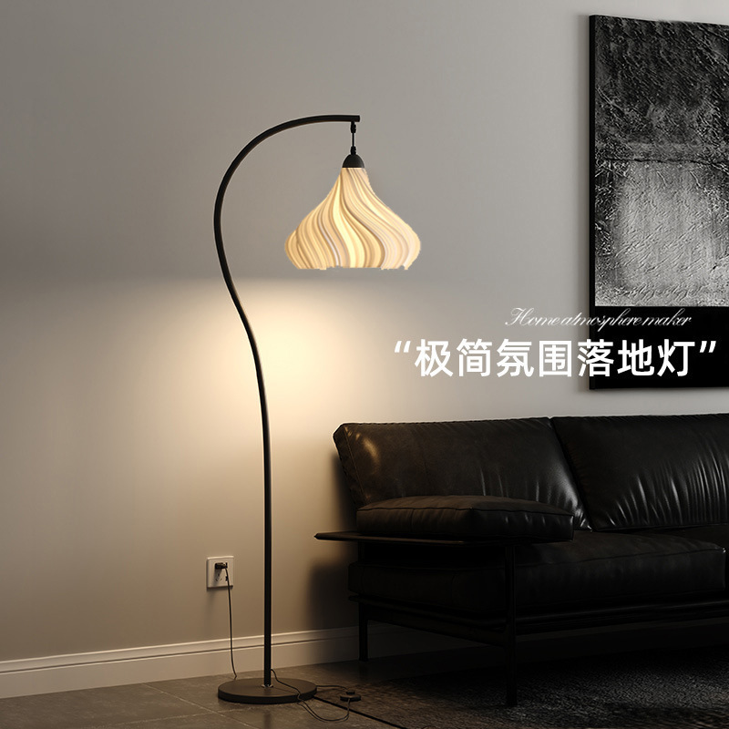 French Cream Fishing Lamp Sofa Floor Lamp Living Room Sofa Side Atmosphere High-Value Art Bedside Lamp Decorative Lamp