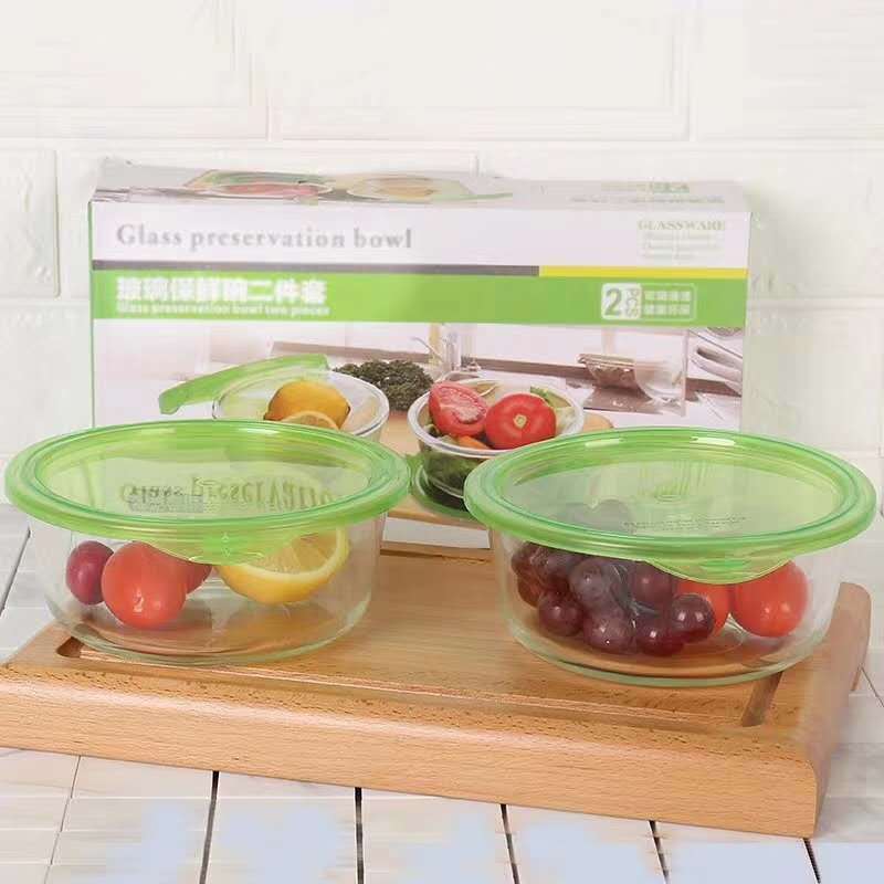 Presión negativa fresco-mantenimiento cuenco tazón de vidrio refrigerador sellado tazón de regalo tazón conjunto caja de regalo apertura actividad regalo al por mayor