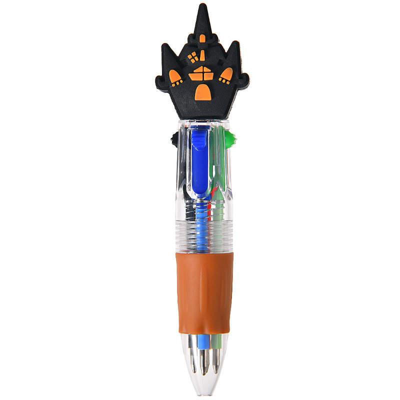 ハロウィンシリーズ 4色プレスボールペン ミニペン かわいいショートペン 持ち運びやすい 学生ハンドブック マルチカラーペン|undefined