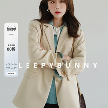 瞌睡兔镇店款！10W+复古正肩西装外套女2025春秋季休闲小个子西服