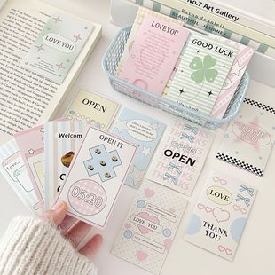 Original ins simple style love sealing stickers small ticket cartoon girl hand account material card gift packaging stickers