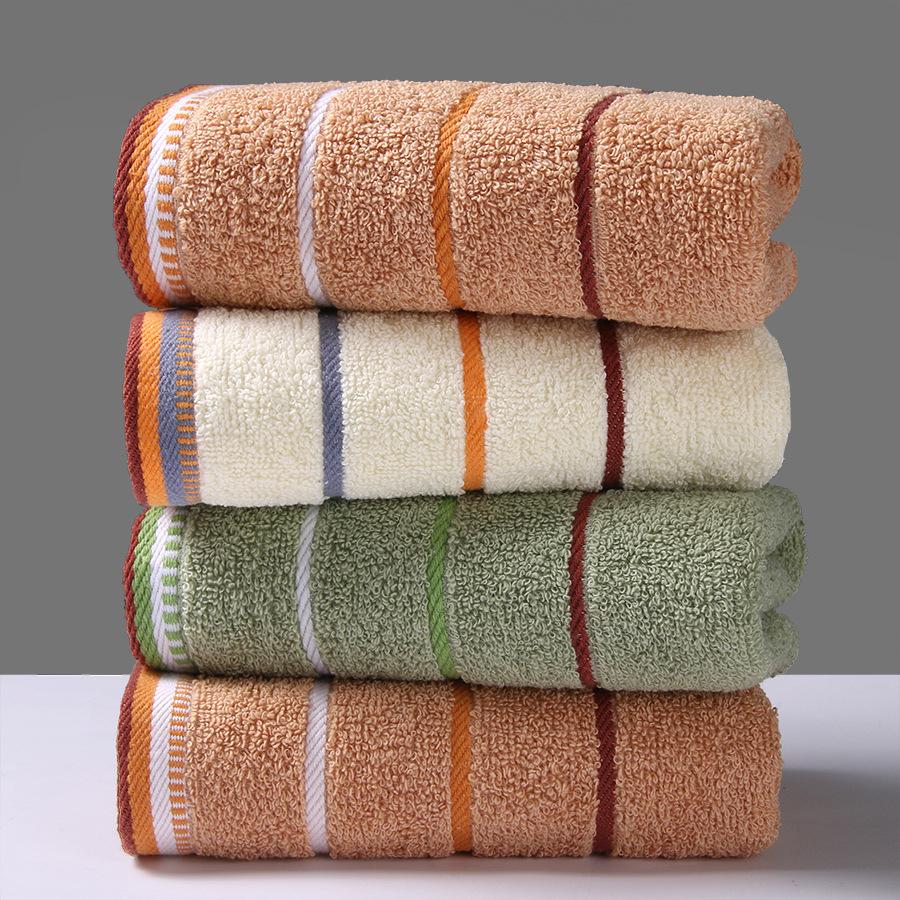 Toallas de algodón puro en existencia, venta al por mayor, suaves, absorbentes, gruesas, para el hogar, protección laboral, toallas faciales de poliéster y algodón, toallas de regalo, totalmente de algodón.