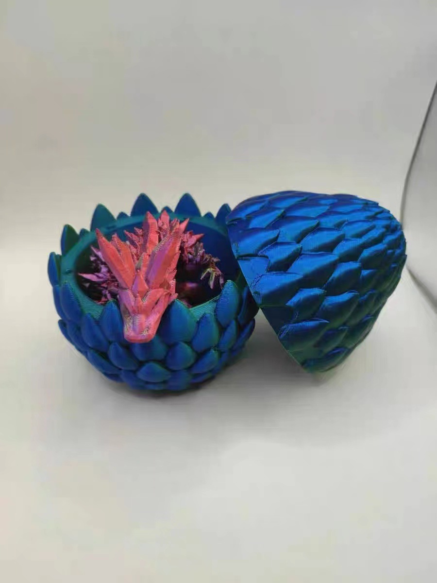 Impresión 3D dragón huevo dragón caja de regalo traje zafiro dragón decoración regalo hecho a mano color decoración moda creativa jugar