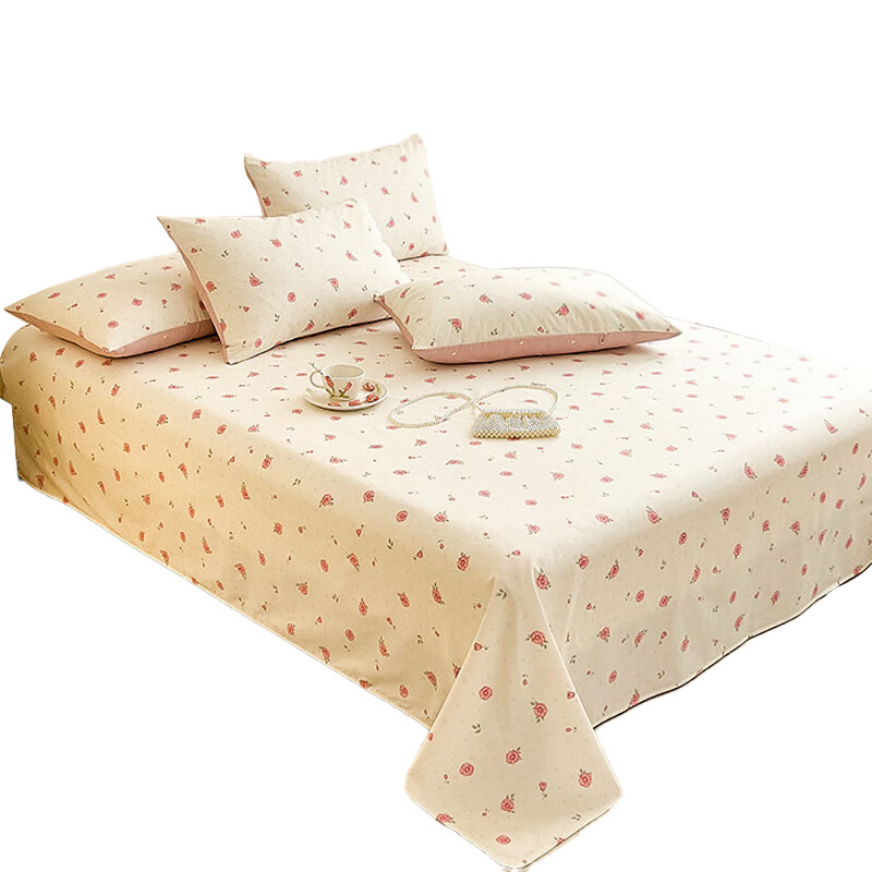 Sábanas de algodón puro pieza individual 100% algodón lavado algodón simple individual primavera y verano individual dormitorio individual cama de 1,5 m