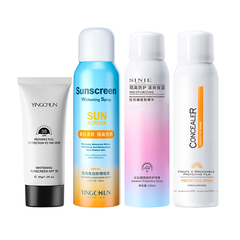 Whitening High Power Sunscreen Spf35 Anti-Uv Waterproof Moisturizing Red Pomegranate Sunscreen Isolation Spray Wholesale