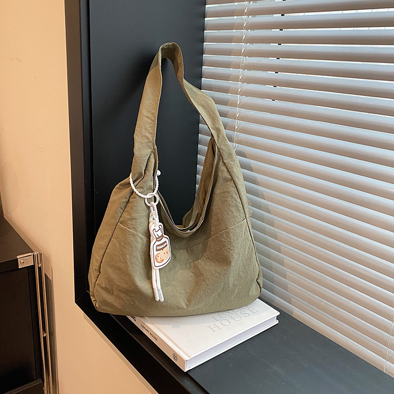 Bolsa de lona coreana ins2024 verano nueva moda ocio bolso de hombro para estudiantes universitarios