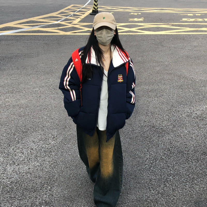 美式复古棉服女2025年新款冬季棉袄bf国潮羽绒棉衣学生外套情侣款|undefined
