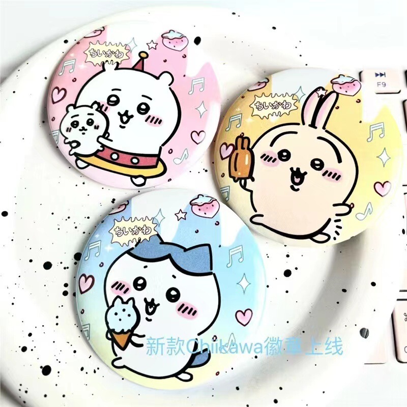 Chiikawa Anime Fan Merchandise Tinplate Badges Mini Badges Chiikawa Anime Fan Merchandise Tinplate Badges Mini Badges