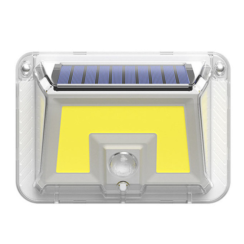 New Outdoor Solar Garden Light 100LED Solar Rechargeable Wall Light Four-Side Lighting Human Body Sensor Light