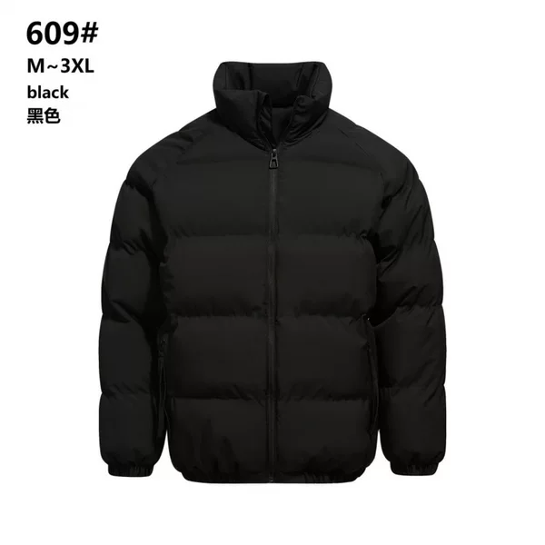 Stand-collar color-blocked cotton jacket, popular cross-border product, men's and women's thickened warm winter cotton coat, foreign trade wholesale trendy cotton-padded jacket