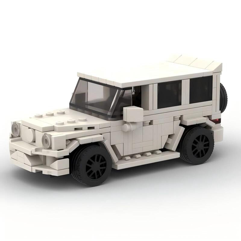 Moc-84923 White Mercedes Amg G63 Compatible Lego Building Block Toy Set Display Model for Men Moc-84923 White Mercedes Amg G63 Compatible Lego Building Block Toy Set Display Model for Men