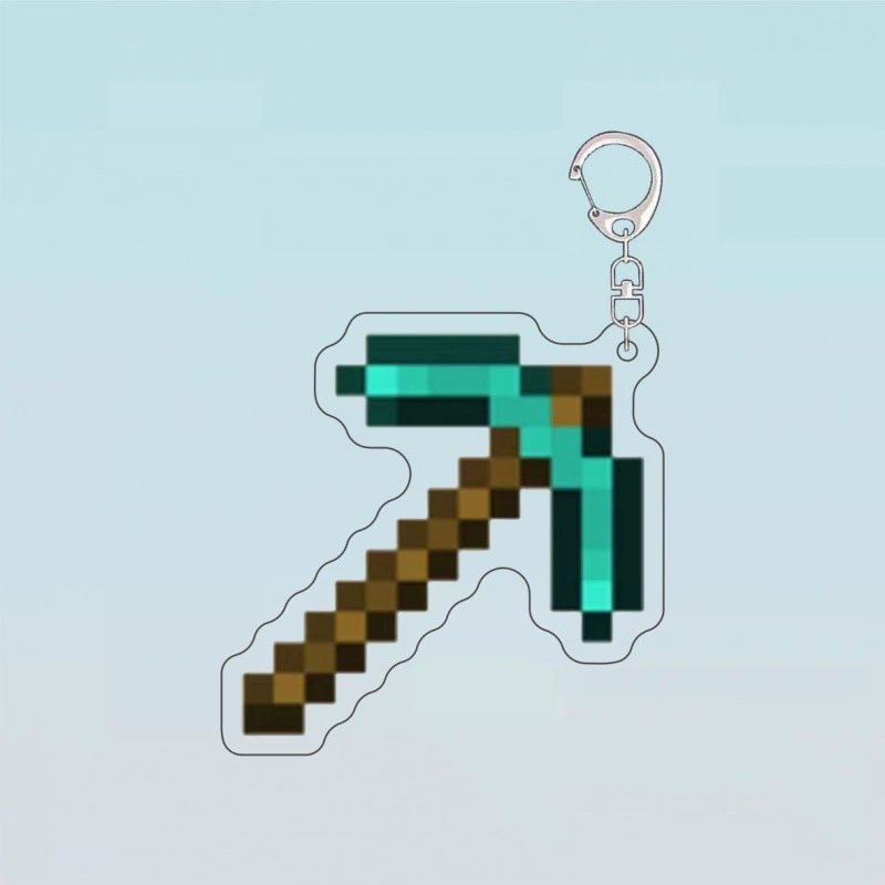 Minecraft окружение Minecraft брелок Diamond Sword Sword Undead Totem Lava Barrel Jack Jack Jack Bid Merminal