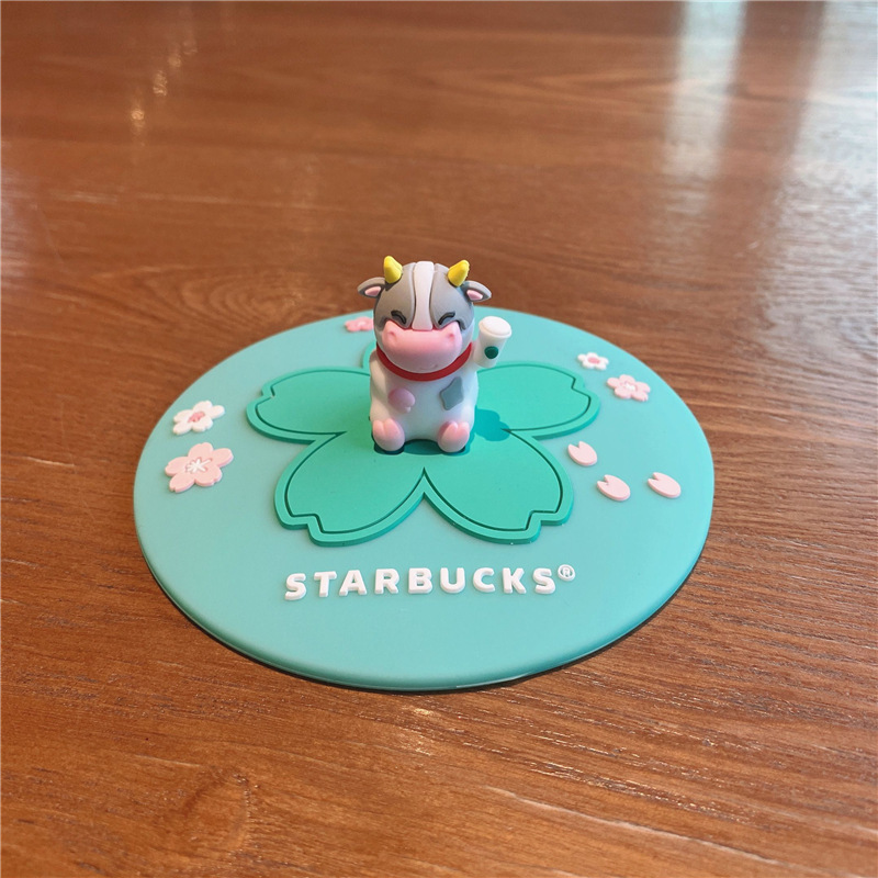 老虎硅胶杯盖咖啡杯防尘盖子卡通松鼠圆形杯盖陶瓷杯盖配件|undefined