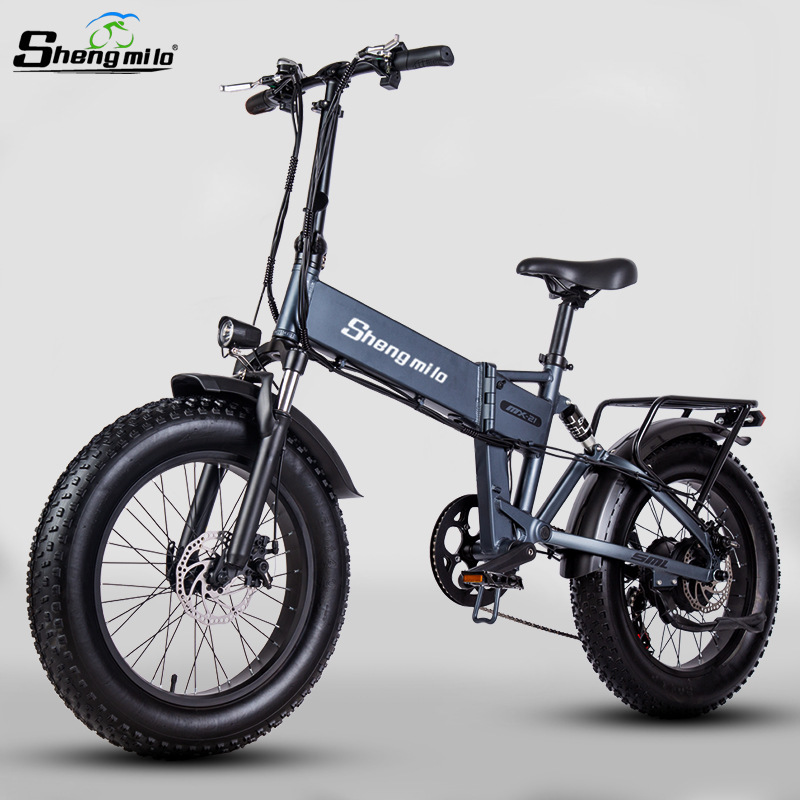 Cross-Border Exclusive Supply of Shengmilo 20inch Electric Bicycles 48V Lithium Battery Adult Electric Moped Mountain Bike