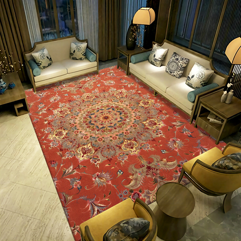 茶几垫地毯复古民族风欧式轻奢地毯床边毯书房大面积西藏包邮
