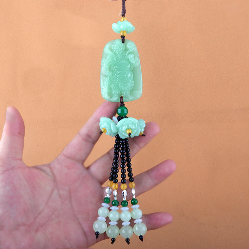 폭발 녹색 옥 펜던트 [관공]]