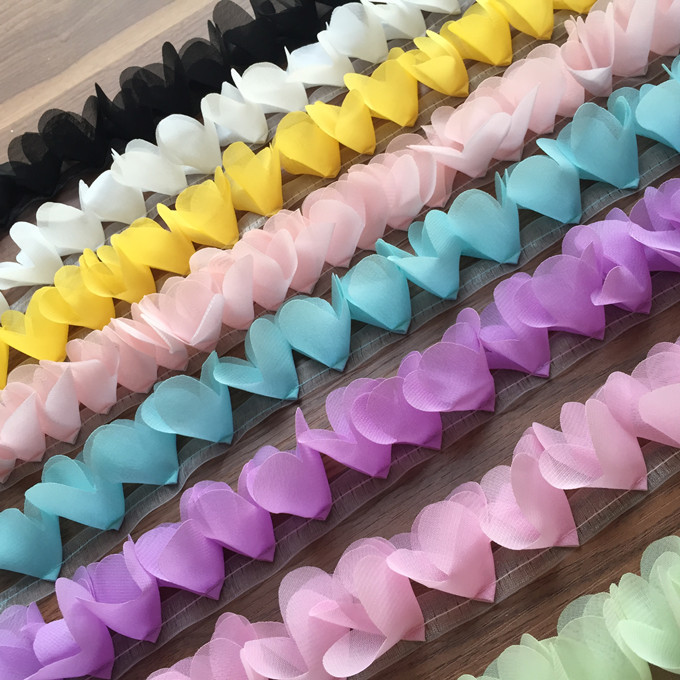 multicoloured three dimensional shiffon hair accessory