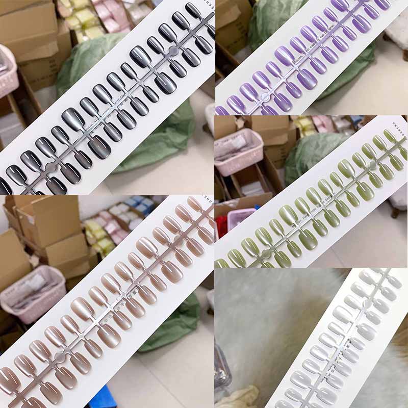 Collection 2 nail wear cat eye nude strip wholesale 30 pieces of high-grade detachable fake nail patch