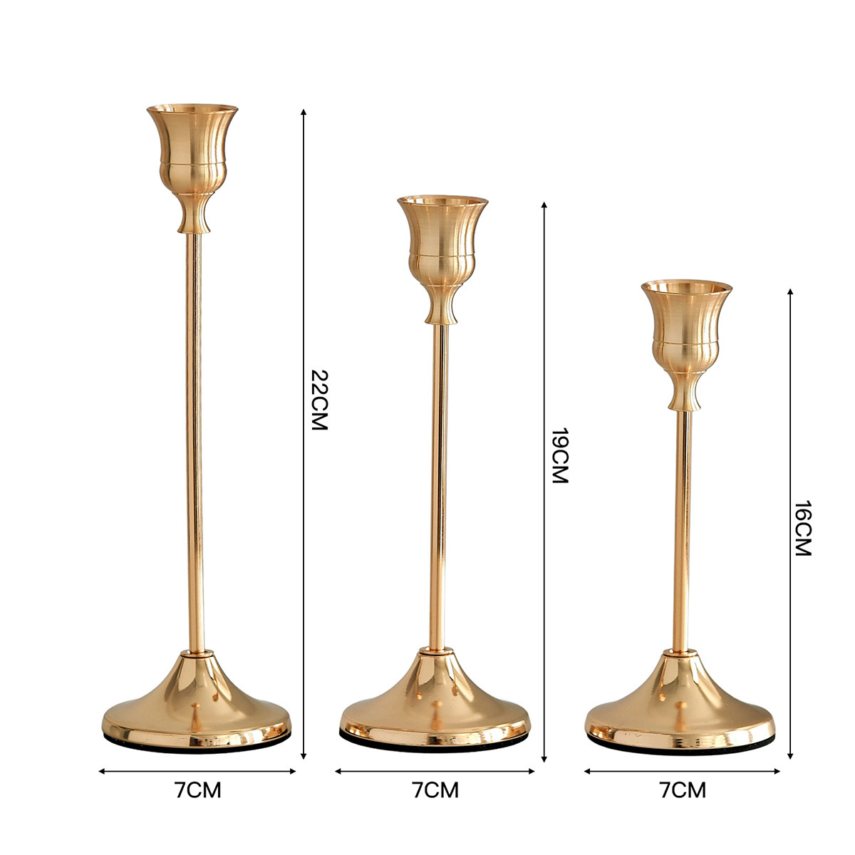 Adornos de candelabros pequeños simples de estilo europeo Navidad San Valentín luz de velas Cena Sentido de ambiente Candelabros Decoración de bodas