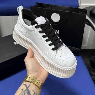 2023 new style panda board shoes fleece-lined biscuit shoes women's thick-soled platform cake bottom increased sports white shoes