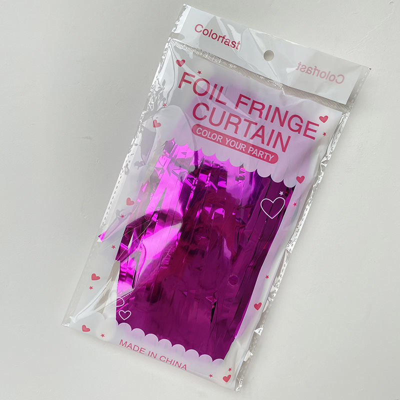 Cortina de seda de lluvia brillante transfronteriza decoración de la atmósfera de fondo de la fiesta de cumpleaños 1 * 2 metros cortina de seda de lluvia al por mayor