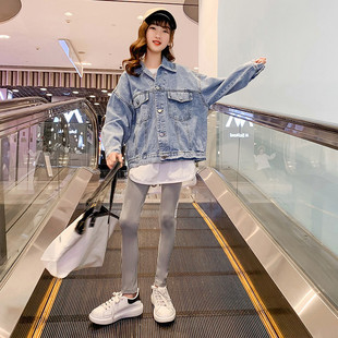 Girls' Denim Jacket Short 2023 Early Spring New Arrival Large Children's Girls' Denim Jacket Top Stylish Spring and Autumn