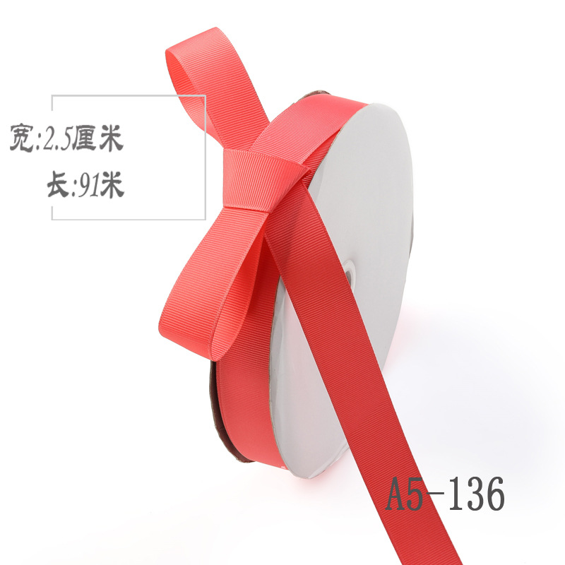2,5 cm de alta densidad costilla cinta ramo de seda fruta caja de regalo embalaje color Ropa Accesorios hilo de unión cinta