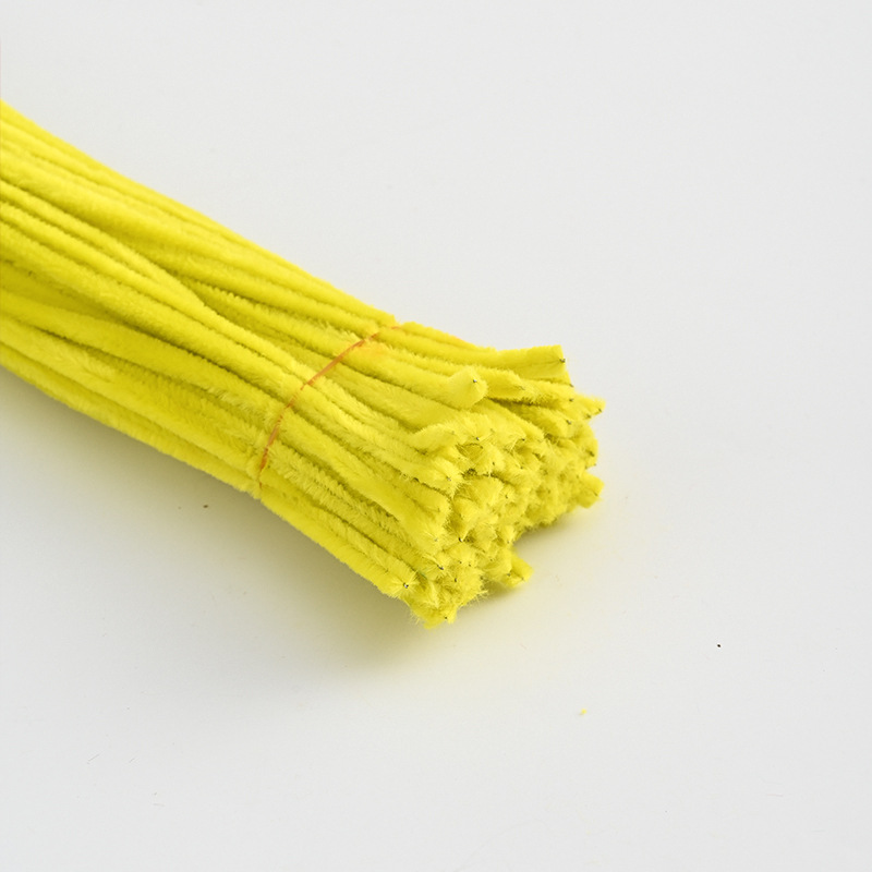 Mayorista 8mm ultra-denso de lana hecha a mano para niños diy puzzle juguete material de ramo paquete de color macarón barra de torsión