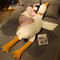 大きな白い横たわる枕ぬいぐるみ大きな枕人形アヒル人形誕生日ギフトぬいぐるみ卸売