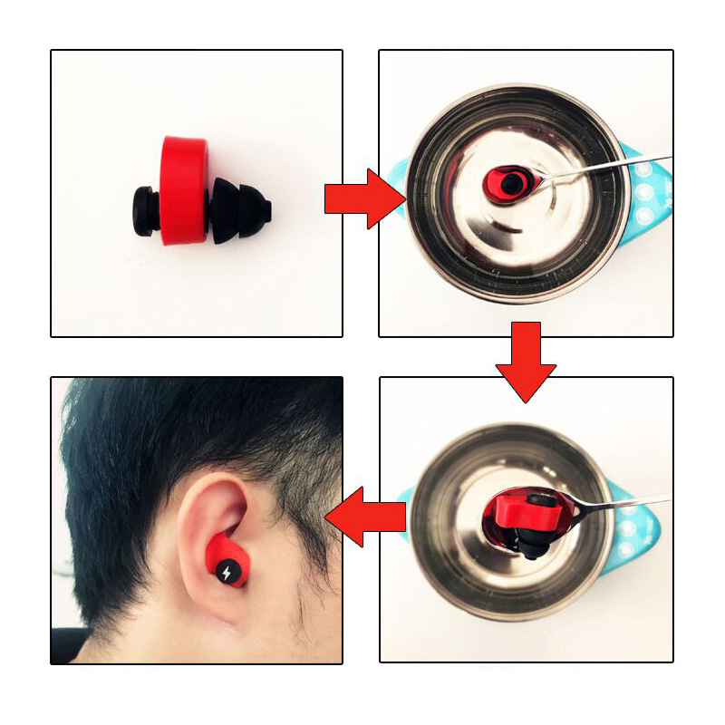 Tapones de Oídos para Dormir de Silicona y Esponja, Aislamiento Acústico y Reducción de Ruido, para Sueño y Viajes