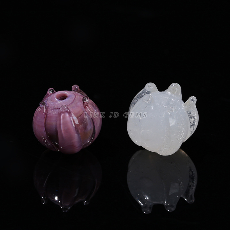 Jingdian Jewelry Glazed Lily of the Valley Lotus Beads Loose Beads Flower Buds DIY Jewelry Bracelet Earrings Accessories Wholesale