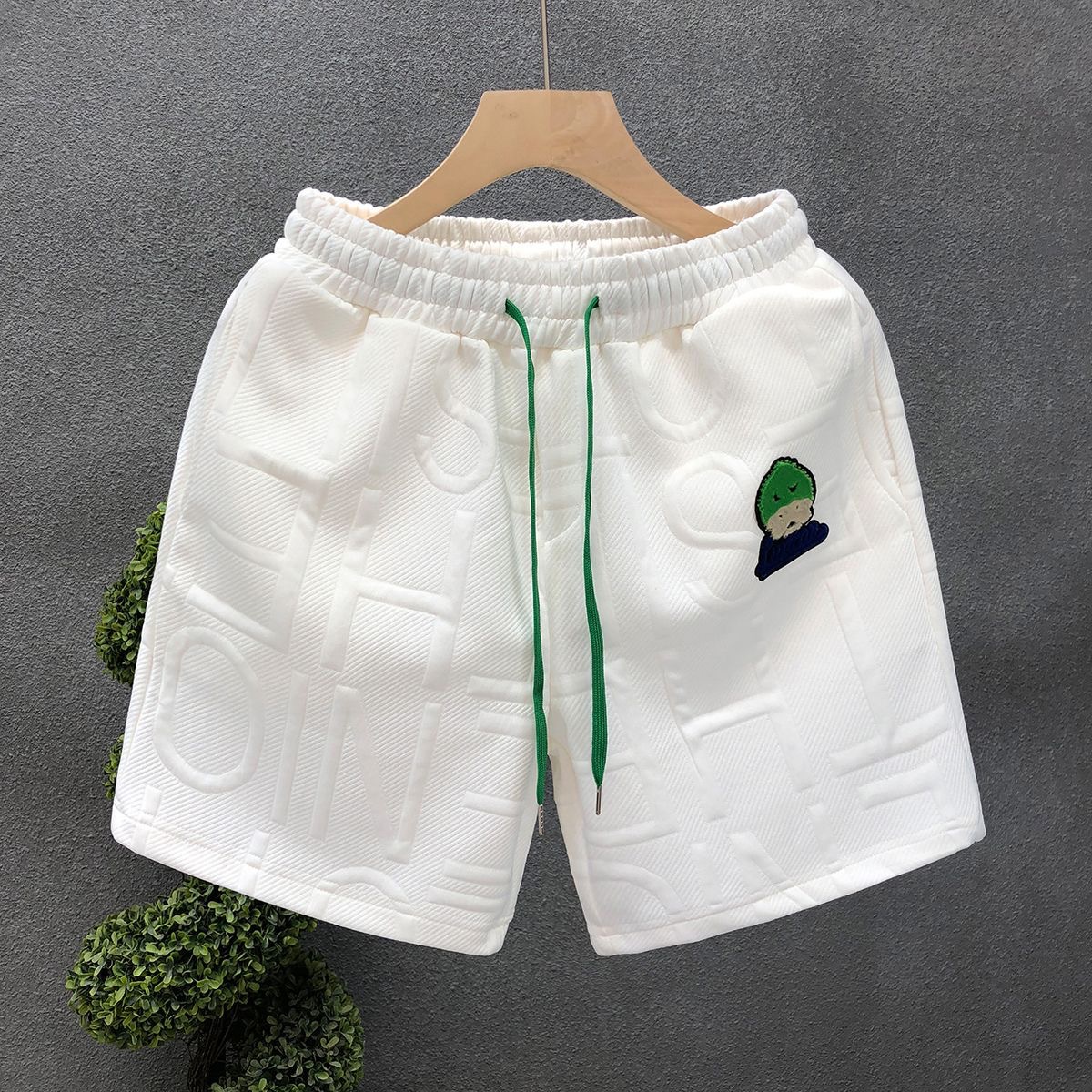 Men's Clothing jacquard shorts men's summer big brand style white brand shorts men's half pants_voghion.com