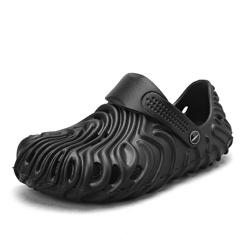 Sandalias de playa al aire libre de moda para hombres y mujeres, medio remolque, sandalias de doble uso de gran tamaño transfronterizo de verano, zapatos con agujeros al aire libre