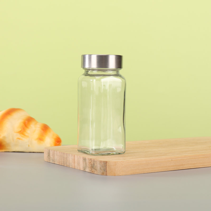 120ml 사각병+PP캡+스테인리스캡