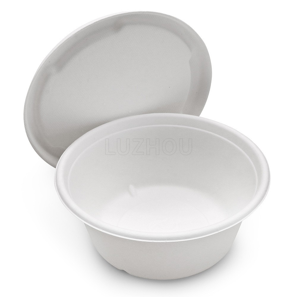 fábrica de oasis de Shaoneng venta directa caña de azúcar cubierta de tazón recto desechable 500 / 700 / 850 / 1000ml degradable