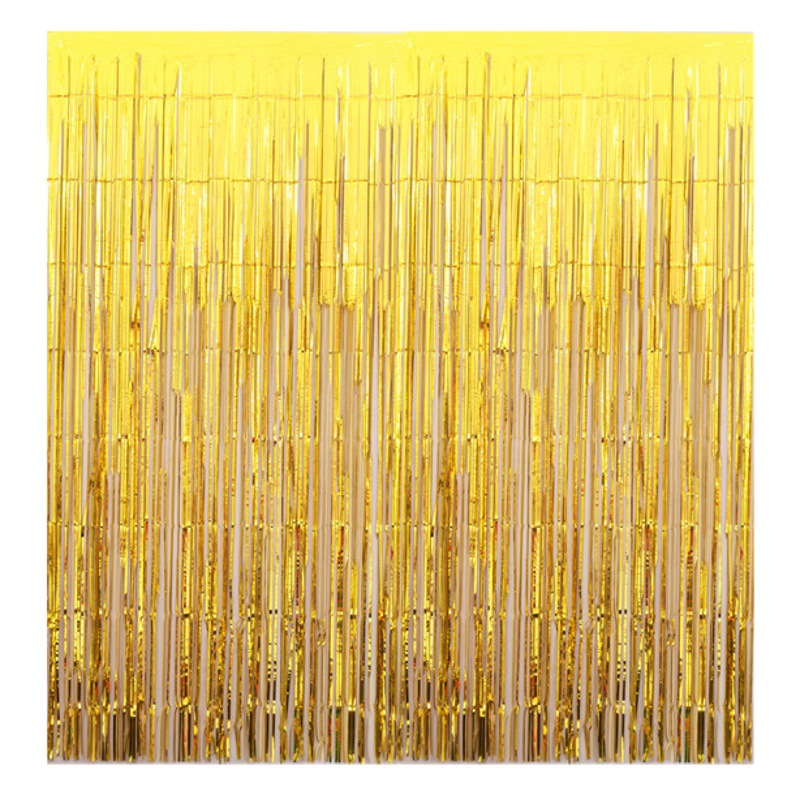 1*2 M cortina de seda lluvia fiesta de cumpleaños boda diseño Fondo pared borla brillante lluvia seda puerta cortina decoración de Año Nuevo