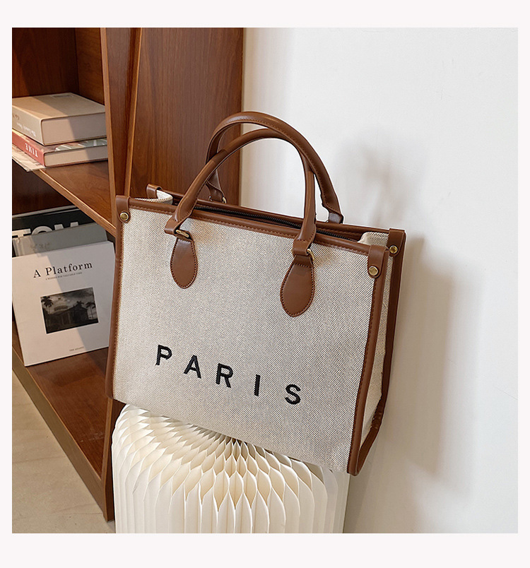 Nihaojewelry Wholesale Fashion Letter Paris Large Capacity Tote Bag display picture 25