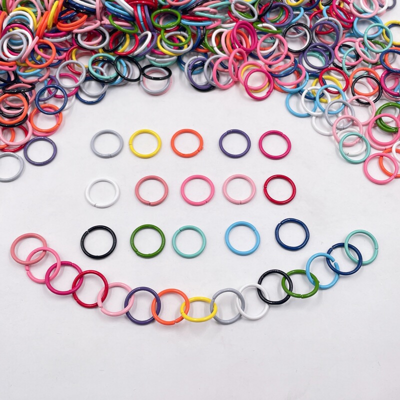 100 pieces of paint color open ring iron connection ring bracelet necklace handmade material DIY jewelry accessories wholesale