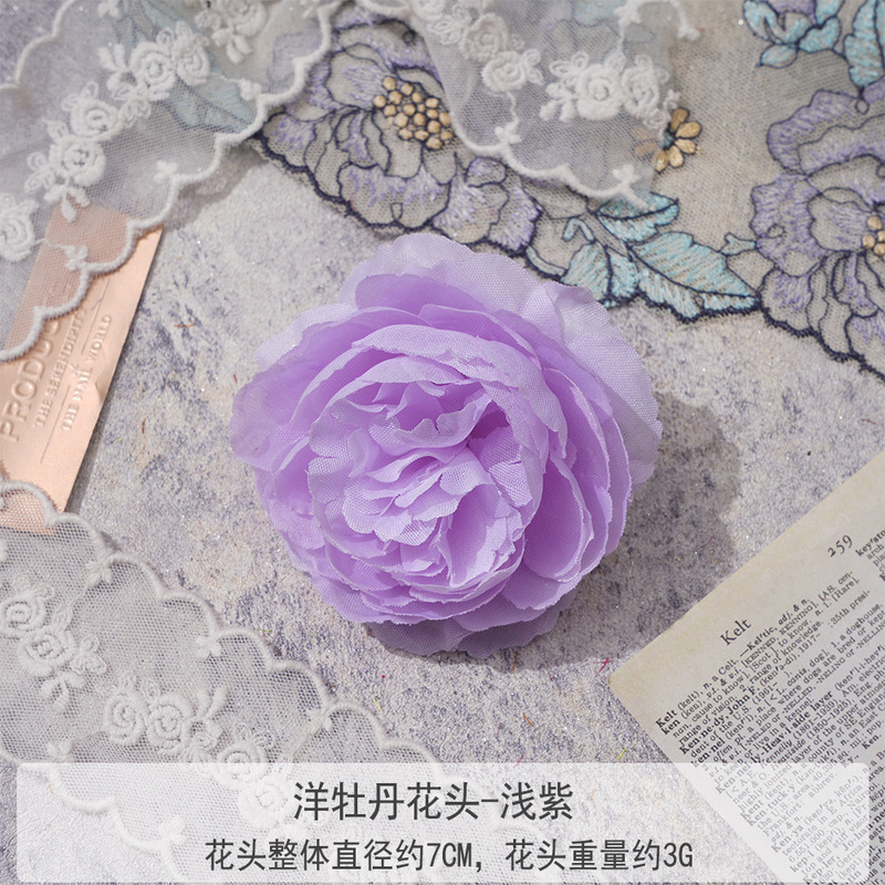 造花牡丹の花頭、DIY手作りヘアアクセサリー、卸売、結婚式のブートニア、小道具、フラワーアレンジメント、装飾、フラワーウォール|undefined