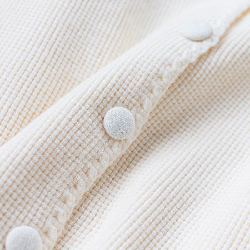 【 Cashmere Family 】 Strickjacke aus Wolle mit V-Ausschnitt, lockerer Damen-Strickpullover in Übergröße, kurzer Stil für den Herbst_voghion.com