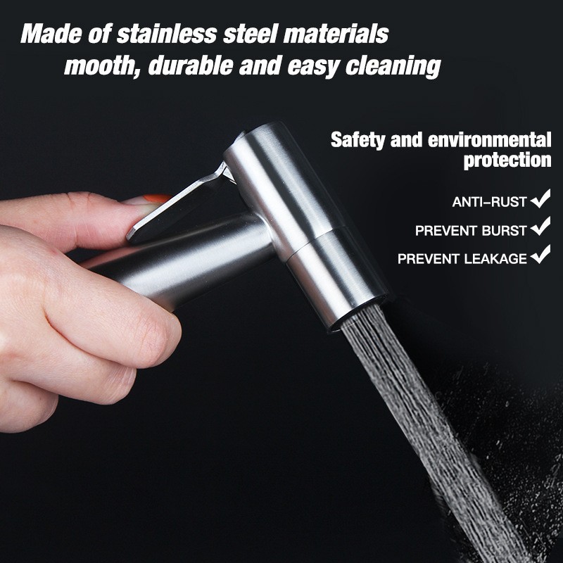 304 stainless steel toilet companion, spray gun set, showerhead, Angle valve, flushing device, pressurized wire drawing, golden women's washing device undefined
