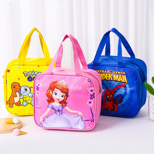 Student Insulated Lunchbox Bag, Handheld Bag, Large, Thickened Aluminum Film, Cute Cartoon Child Lunchbox Bag, Bento Bag