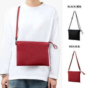 2025 New Japanese-Style Lightweight Crossbody Bag Square Handbag Shoulder Bag Muji Same Style Neck-Hanging Storage Bag Fashion