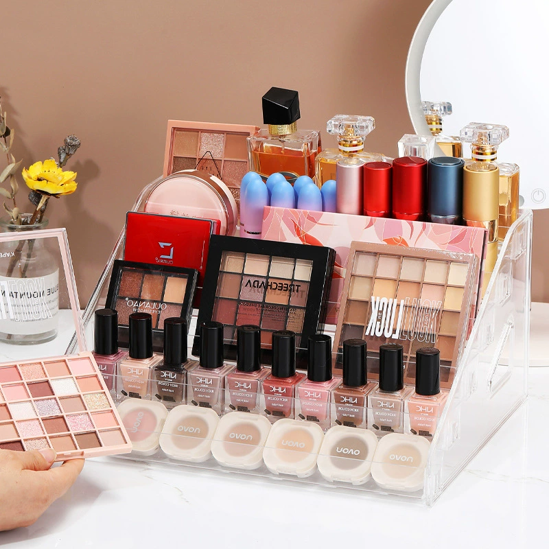 Cosmetic Table Storage Box, Acrylic Makeup Organizer, 1–7 Tier Display Stand, 32×9×7 cm