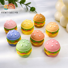 ミニチュアで食べてみてください。マカロン色の大ハンバーグをシミュレーションします。