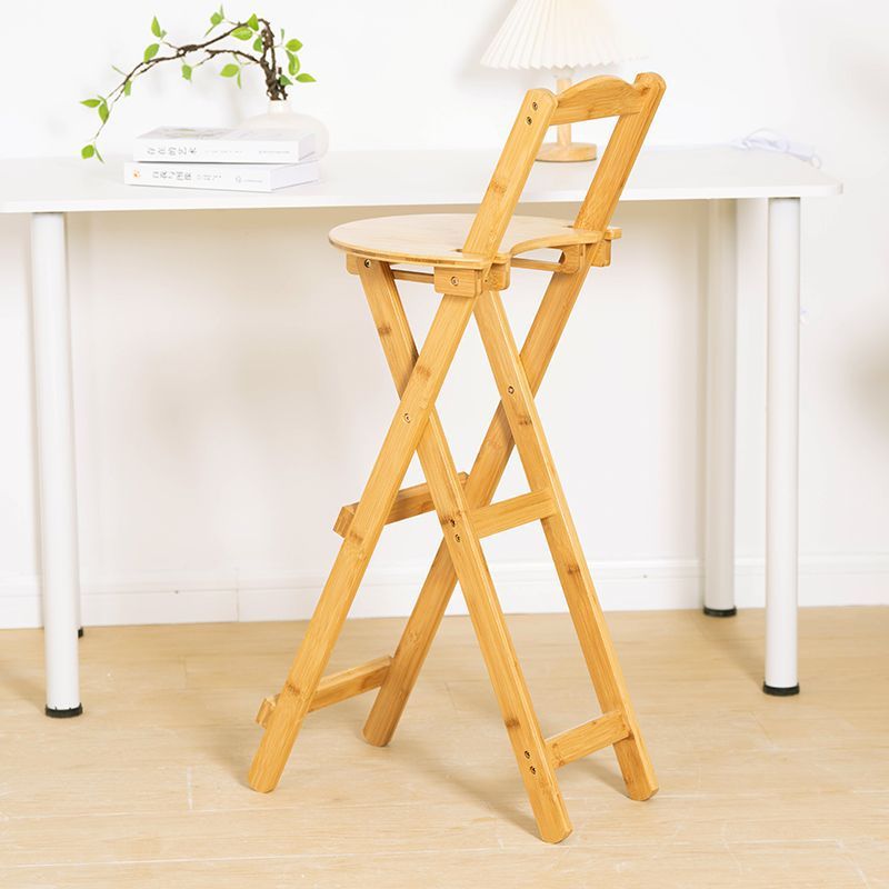 Hot-Selling Bar Chair Home Bamboo Bar Chair Backrest Chair Folding High Stool Modern Simple High Chair Bar Chair