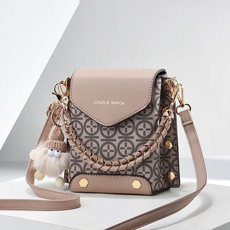 [Recomendación de transmisión en vivo] bolso de teléfono móvil para mujeres 2024 nueva impresión de moda en línea rojo de hombro bolso de mochila pequeña