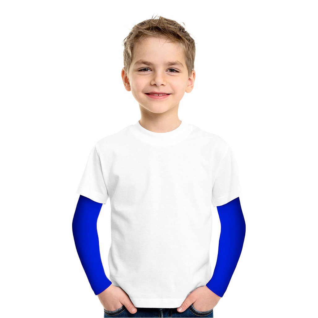 Summer Thin Children's Sunscreen Sleeves Outdoor Sports Breathable High Elastic Children's Ice Sleeves Sunshade Quick-drying Ice Silk Arm Protector