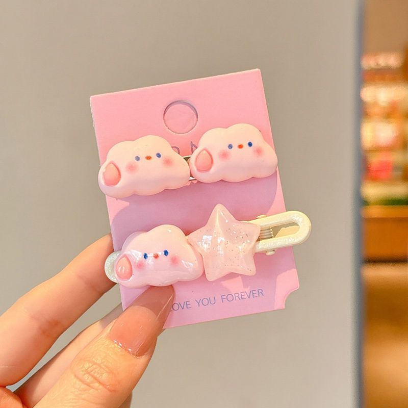 2025 verano pasador de cabello de dopamina colorido lindo frente dulce brocas de cabello rotas no lastimas brocas de cabello adornamientos para el cabello