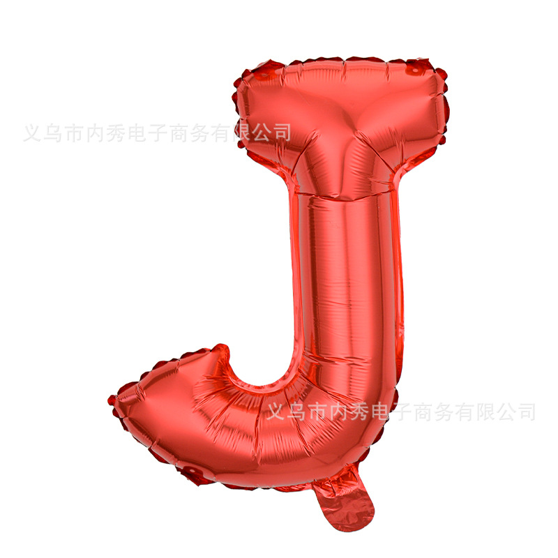 Estilo americano Delgado 16 pulgadas inglés carta globo pequeño tamaño A- Z cumpleaños boda habitación decoración aluminio película globo al por mayor